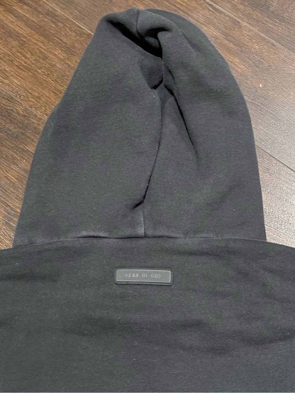 Fear of God Essentials Black Hoodie Pullover Sweatshirt Men’s Size XL Oversized - Picture 9 of 15